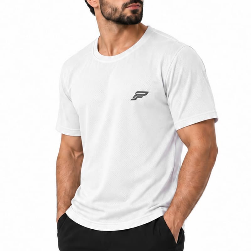 تیشرت ورزشی مردانه پولانو مدل CN-PY-39005 سفید — تصویر ۹