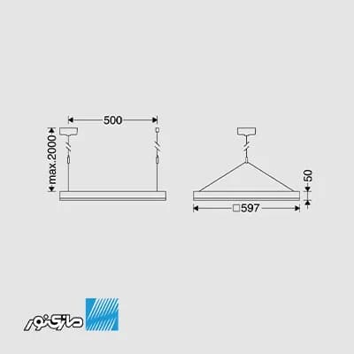 پنل 60 در 60 روکار/آویز 42 وات بک لایت مدل اپتیلد سری optimax مازی نور — تصویر ۴