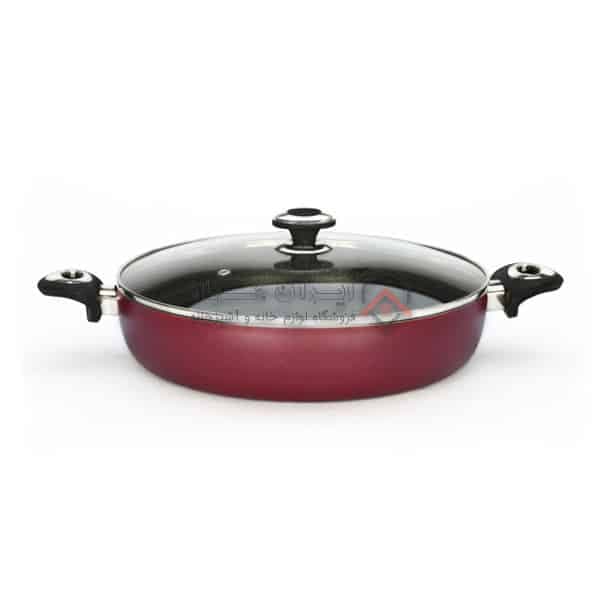 تاوه زرساب دو دسته گرانیتا قطر 28 سانت با درب کد GT-228TG