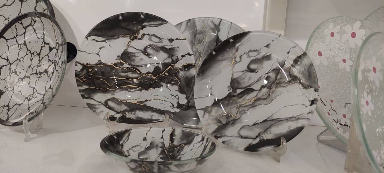 سرویس غذا خوری آذین اوپال سنگی مشکی
