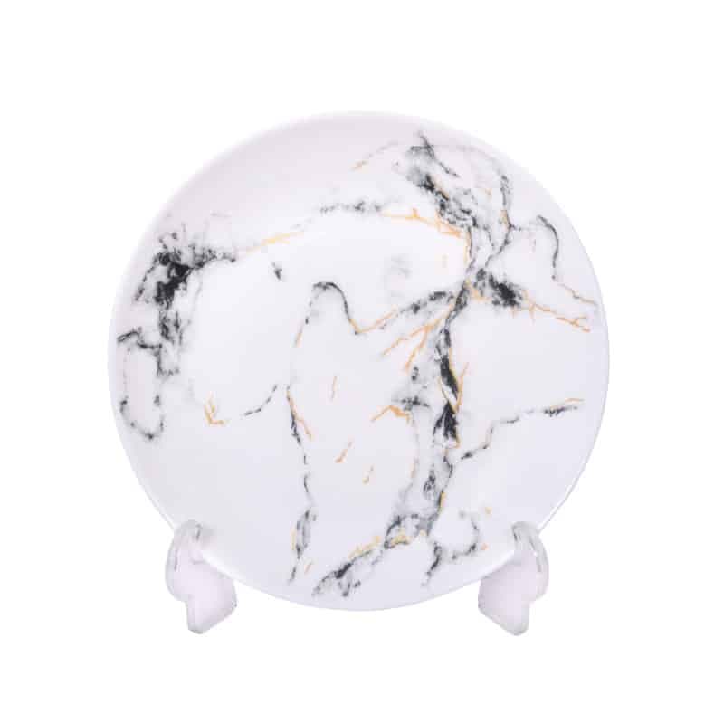 سرویس غذا خوری 26 پارچه مدل ماربل سنگی گلدن اوپال Golden opal — تصویر ۵