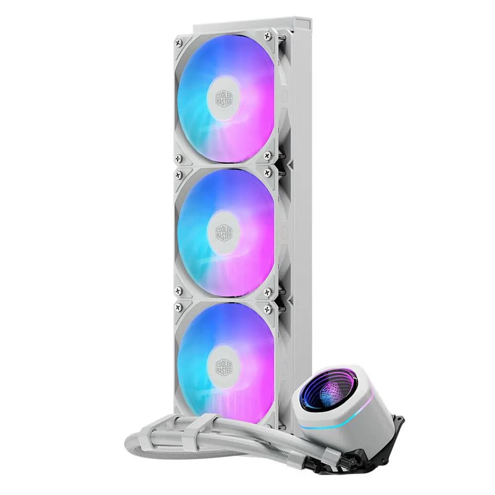 خنک کننده پردازنده مایع کولر مستر مدل مستر لیکوئید NEX 360 ARGB White — تصویر ۱۲