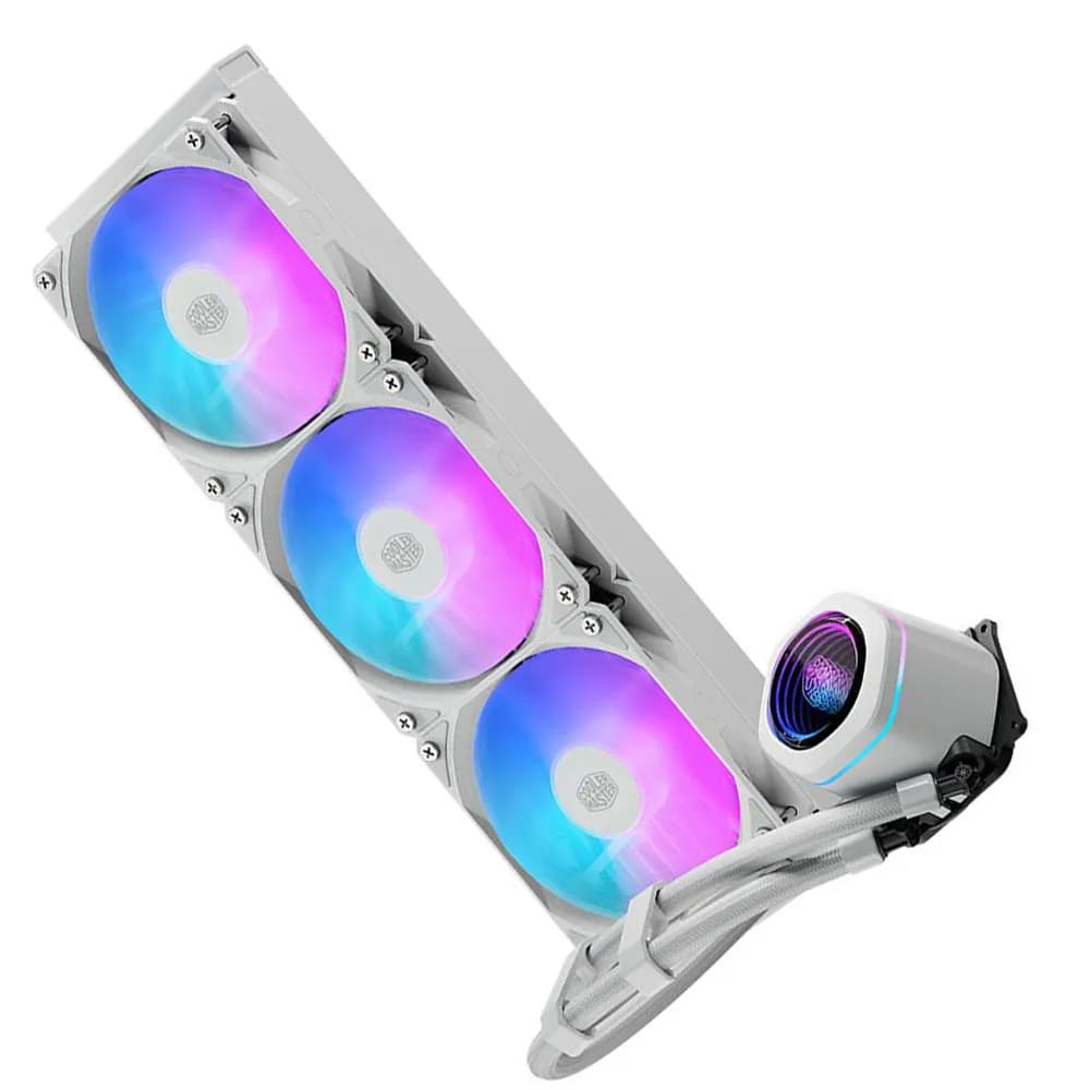 خنک کننده پردازنده مایع کولر مستر مدل مستر لیکوئید NEX 360 ARGB White — تصویر ۹