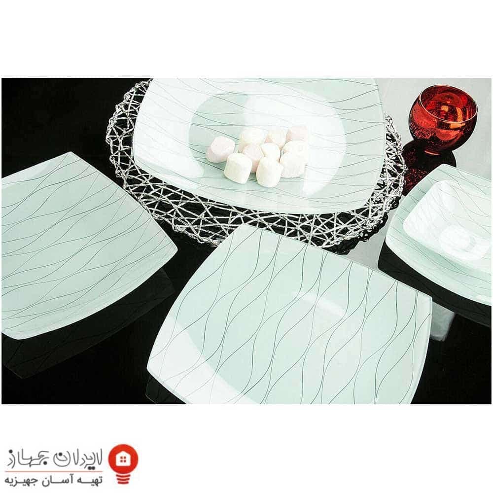 ظروف شیشه ای 25 پارچه طرح بارسا کویین کد 756