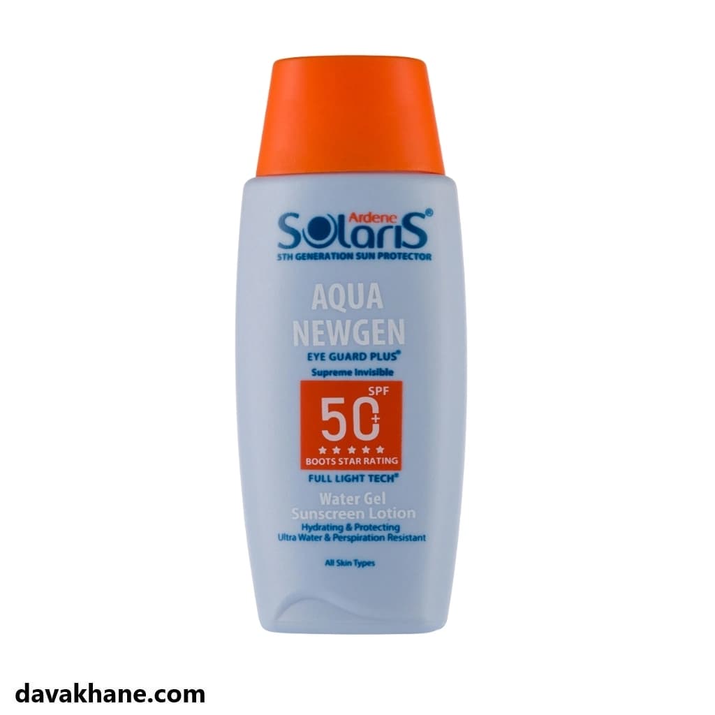 لوسیون آبی ضد آفتاب فاقد چربی بی رنگ SPF50 آکوا نیوژن آردن سولاریس 100 میلی — تصویر ۵