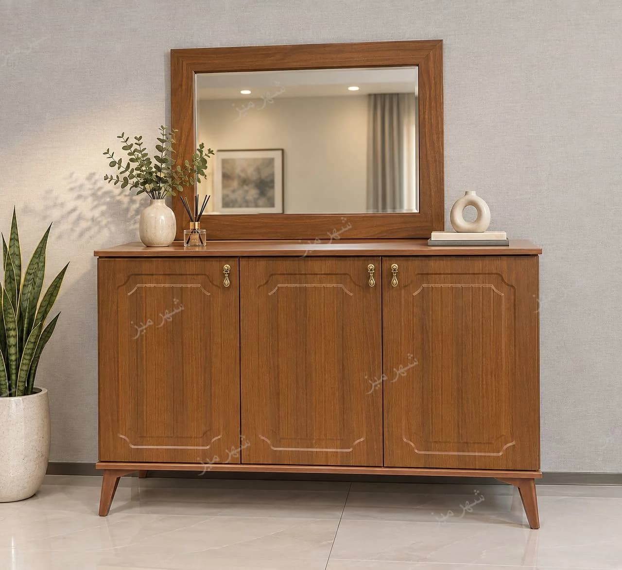 آینه ‌و کنسول مدل 1020 گردویی — تصویر ۱۲