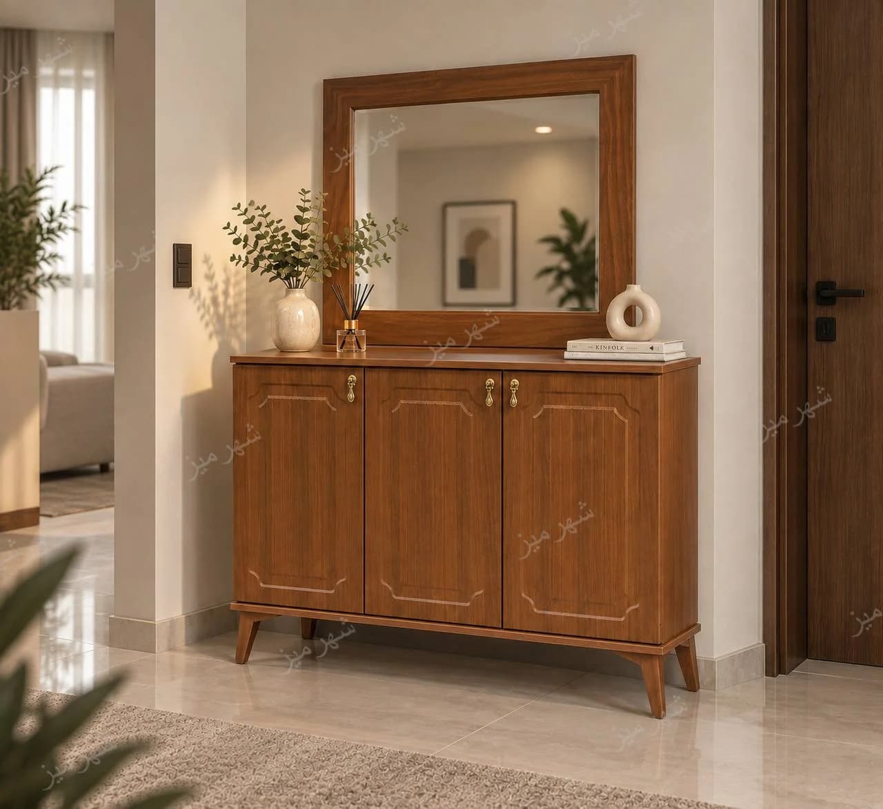 آینه ‌و کنسول مدل 1020 گردویی — تصویر ۱۰