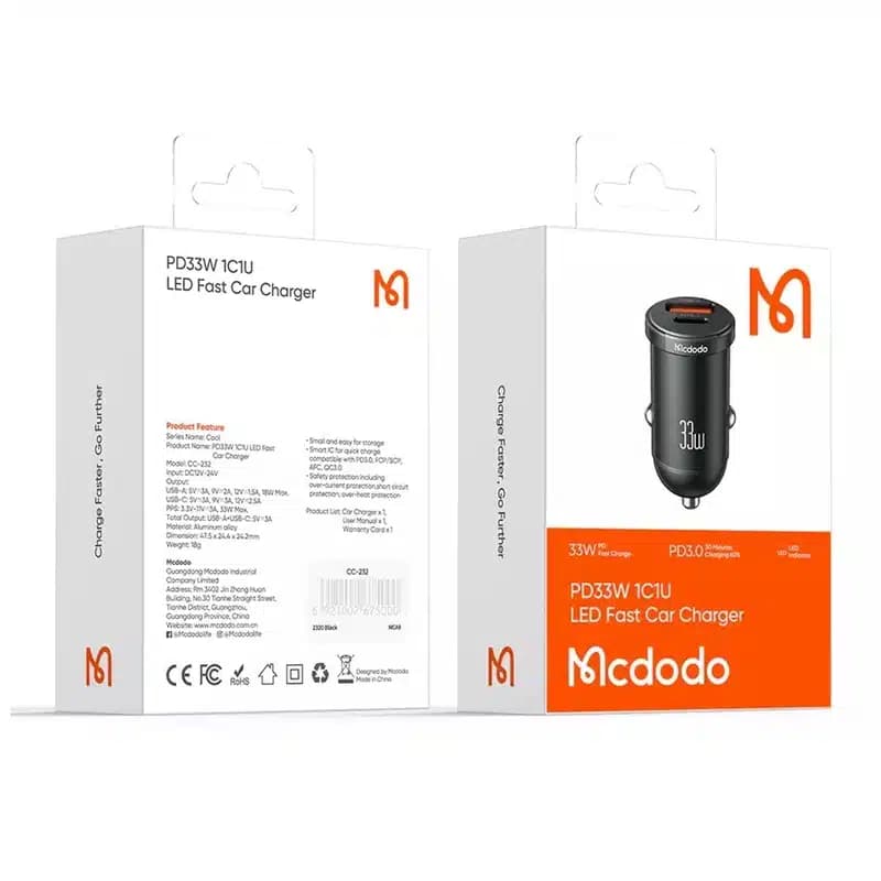 شارژر فندکی 33 وات مک دودو مدل Mcdodo CC-232 — تصویر ۱۲