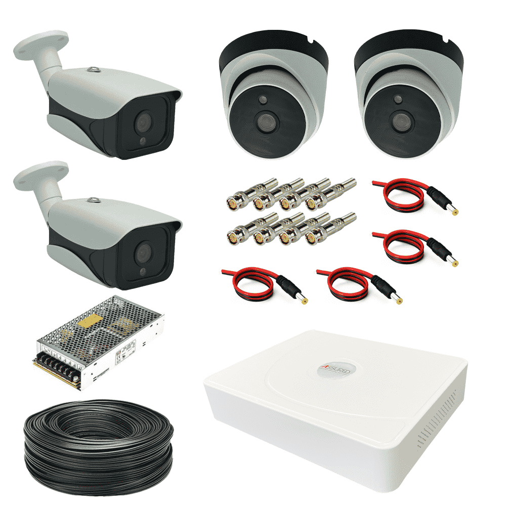 پک دوربین مداربسته 4 کانال 4 مگاپیکسل AHD کد KC3D4 — تصویر ۴