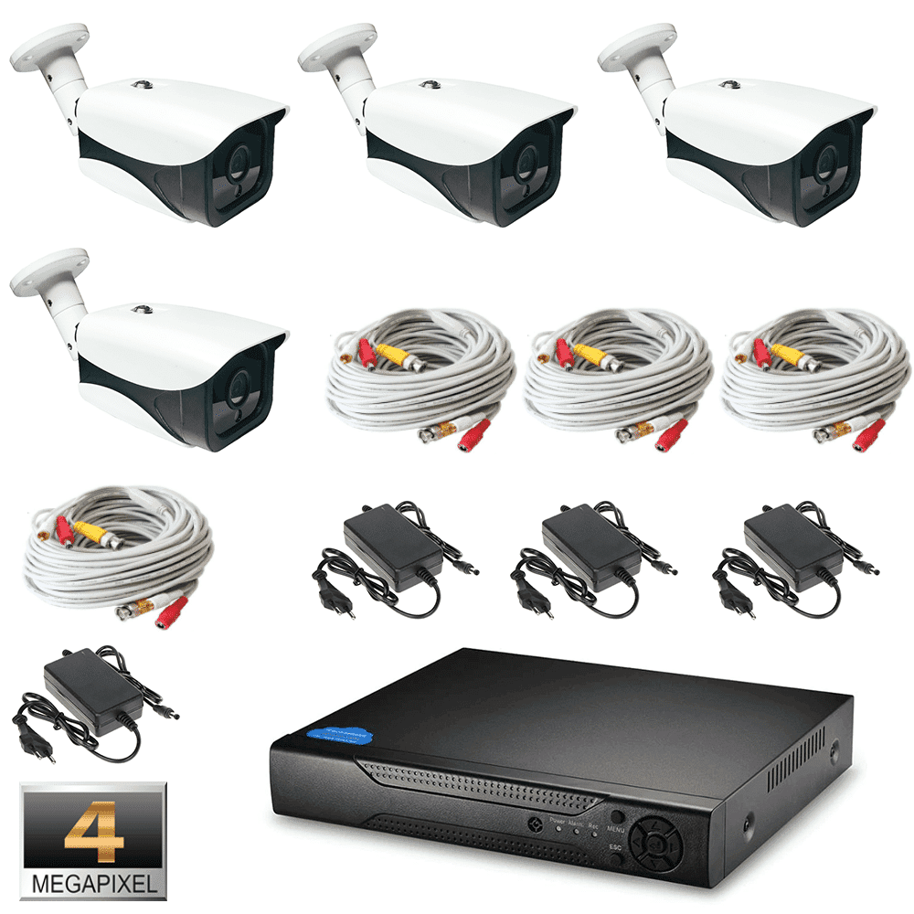 پک دوربین مداربسته 4 کانال با کیفیت 4 مگاپیکسل AHD 4ch kc3 — تصویر ۴