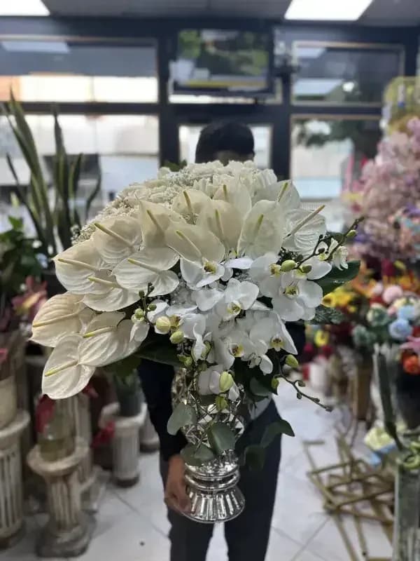جام گل سفید(مناسب برای بله برون و خواستگاری) — تصویر ۳