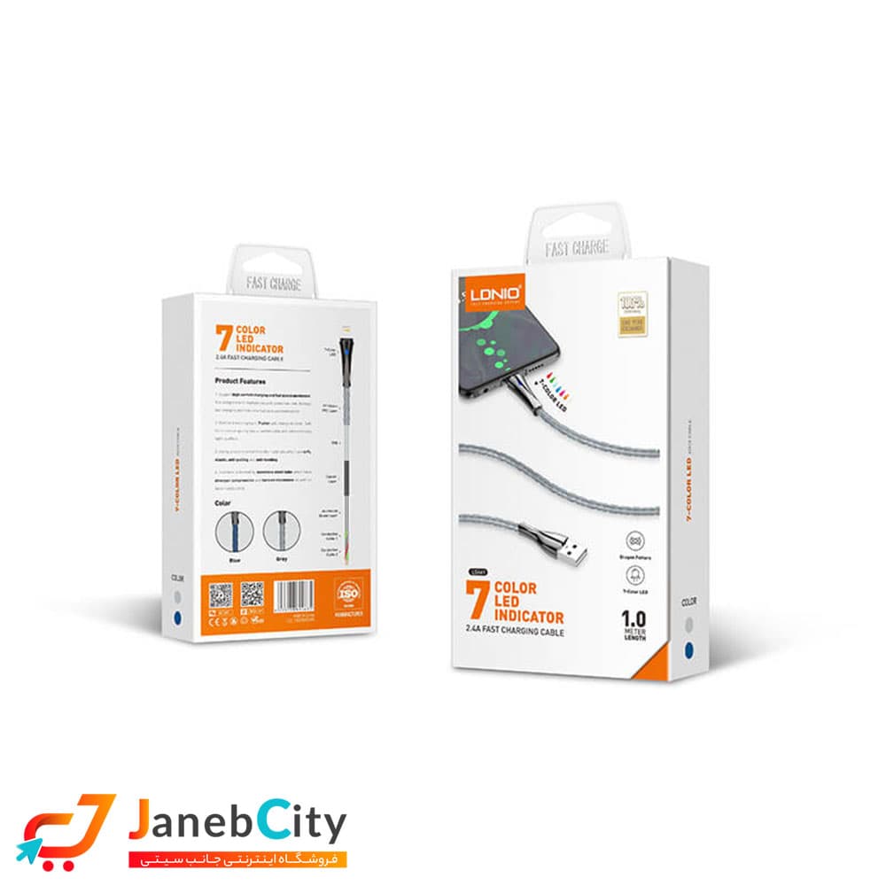 کابل شارژ lightning الدینیو مدل LS461 — تصویر ۶