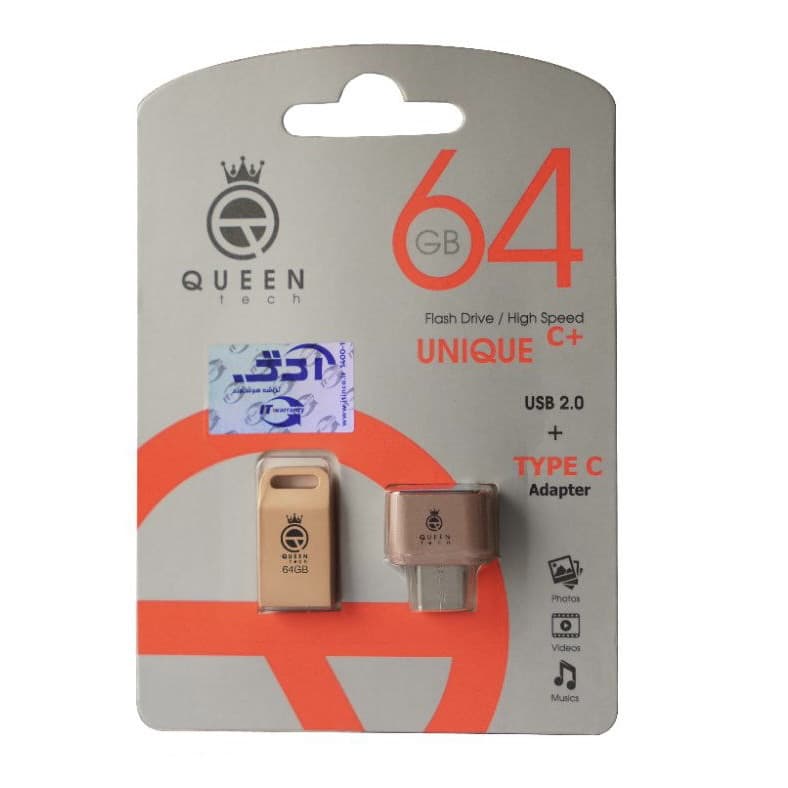 فلش 64 گیگ Queen Tech UNIQUE Plus + OTG