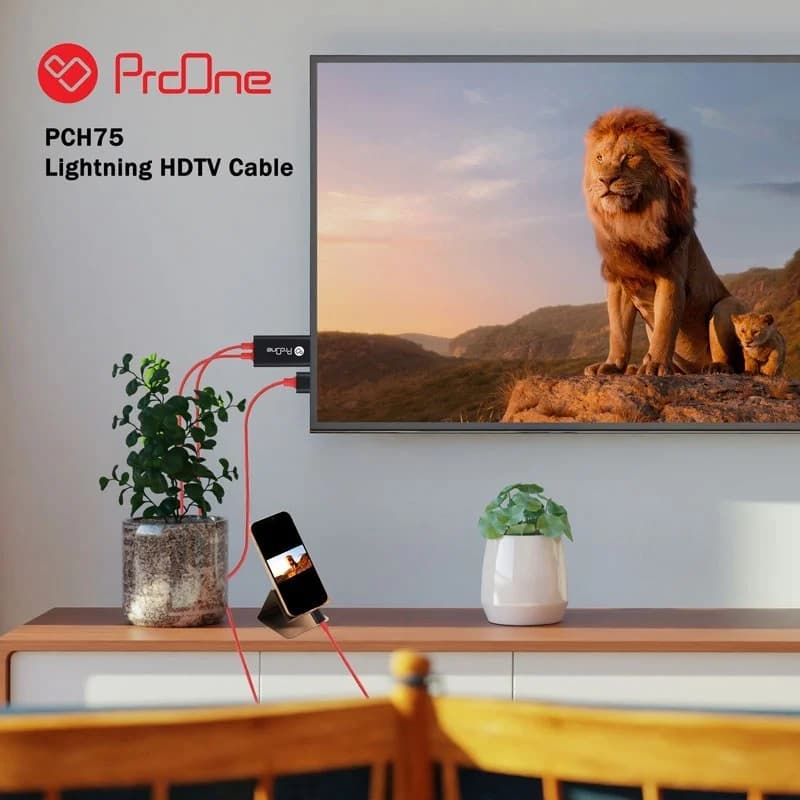کابل تبدیل لایتنینگ به HDMI پرووان مدل PCH75 طول 1.8 متر — تصویر ۵