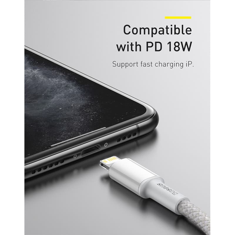 کابل تبدیل 1 متری USB-C به لایتنینگ باسئوس مدل — تصویر ۹