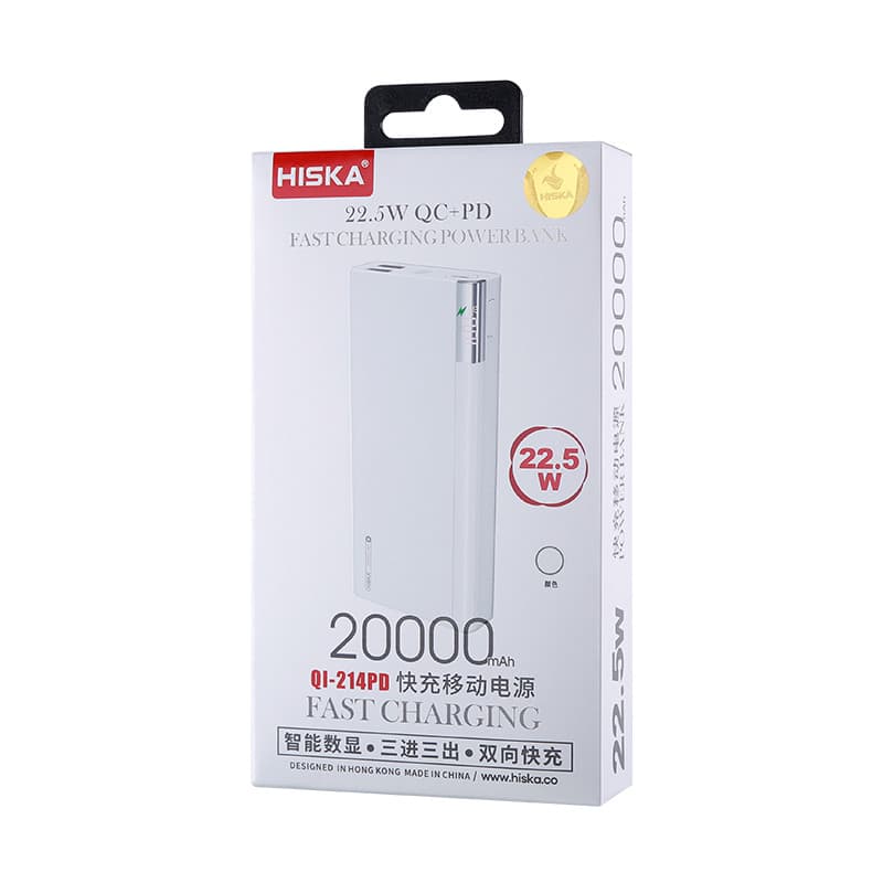 پاوربانک هیسکا مدل QI-214PD ظرفیت 20000 میلی آمپر