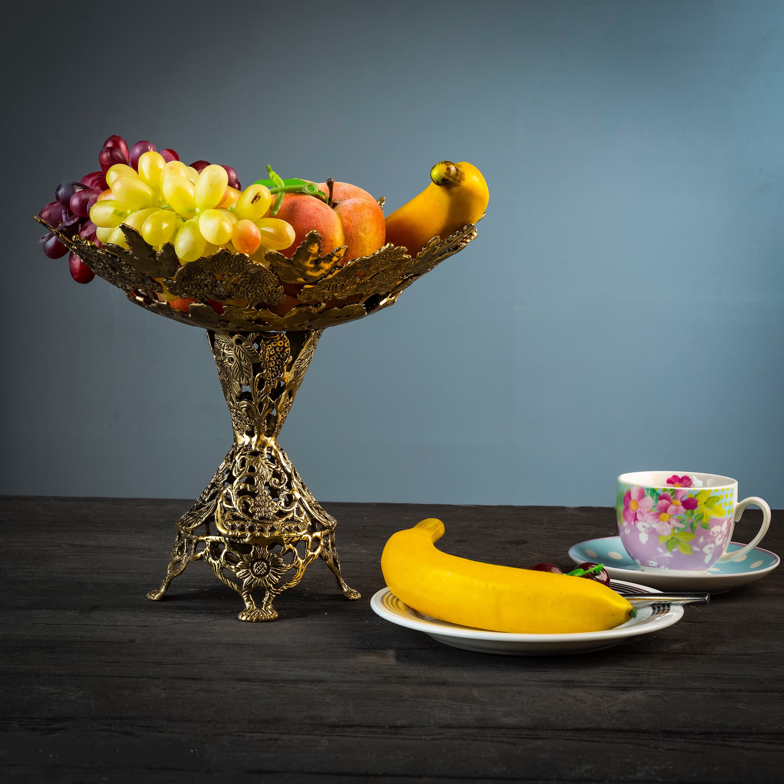 میوه خوری برنزی طرح انگور