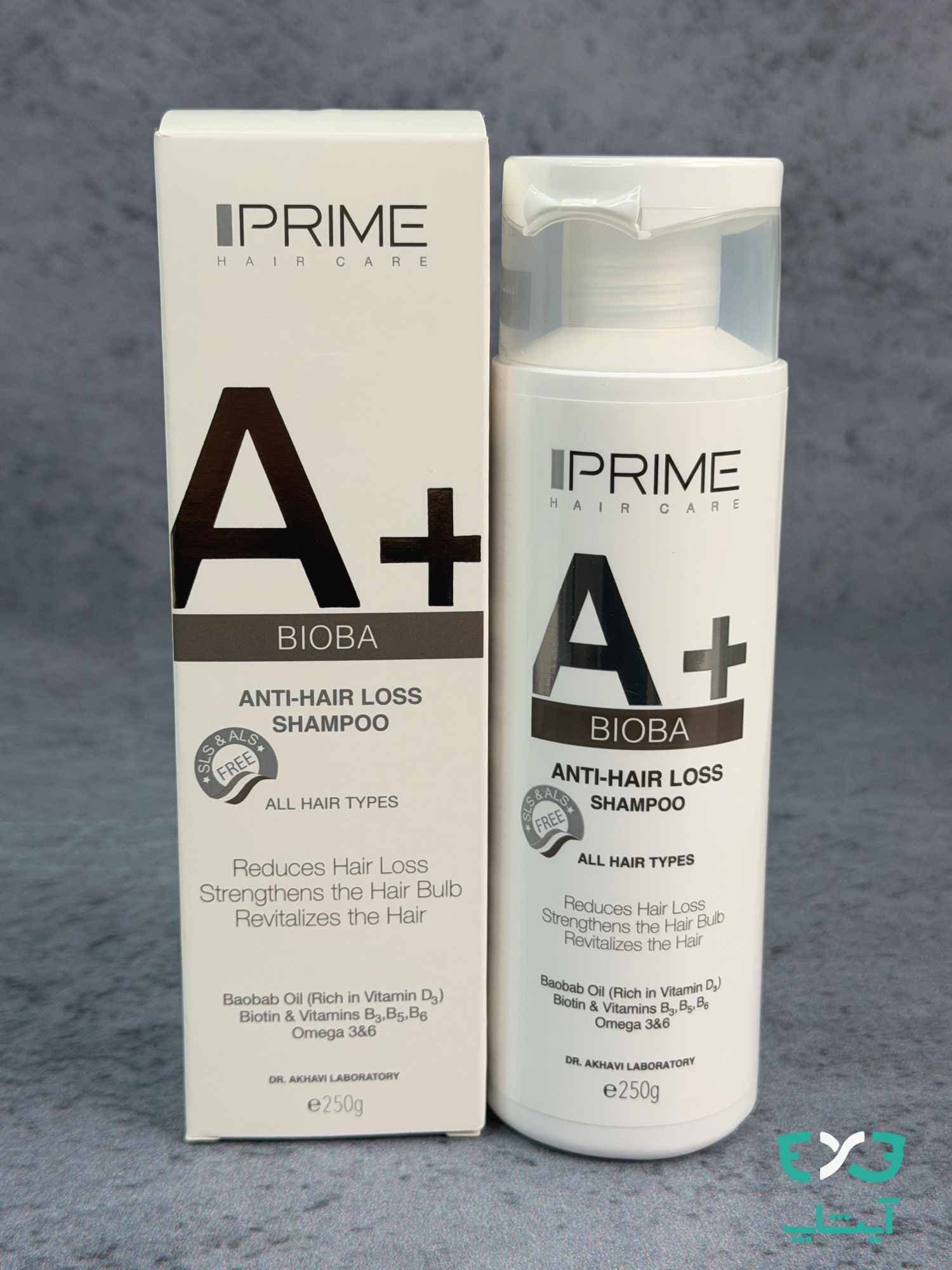 شامپو تقویت کننده مو +A پرایم PRIME مناسب موهای دارای ریزش حجم 250g