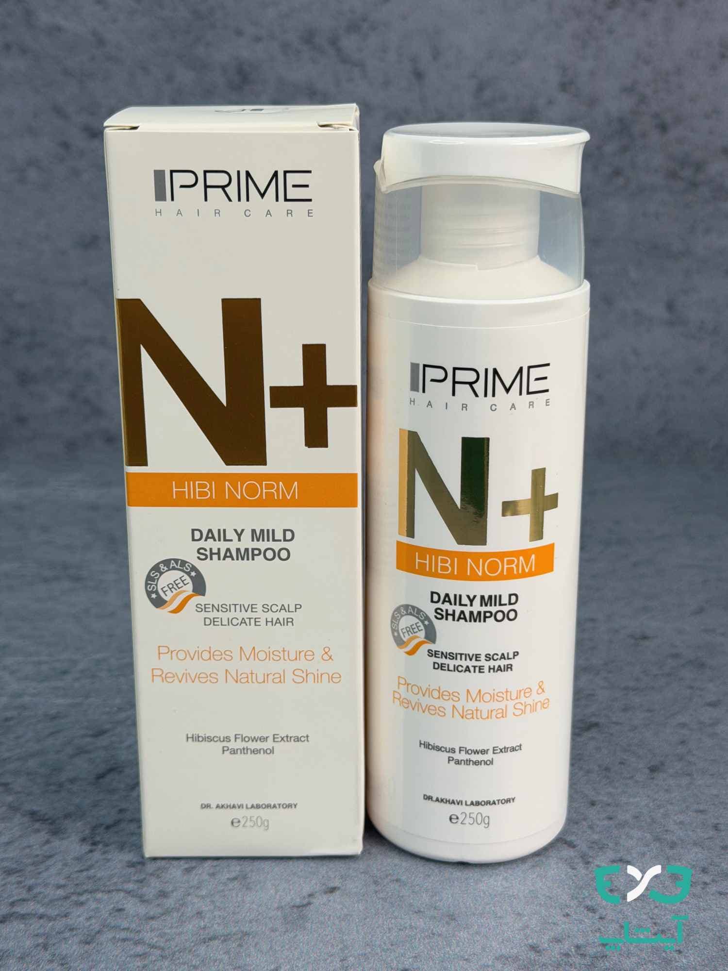 شامپو ملایم روزانه +N پرایم PRIME مناسب پوست سرحساس و موهای نازک حجم 250g