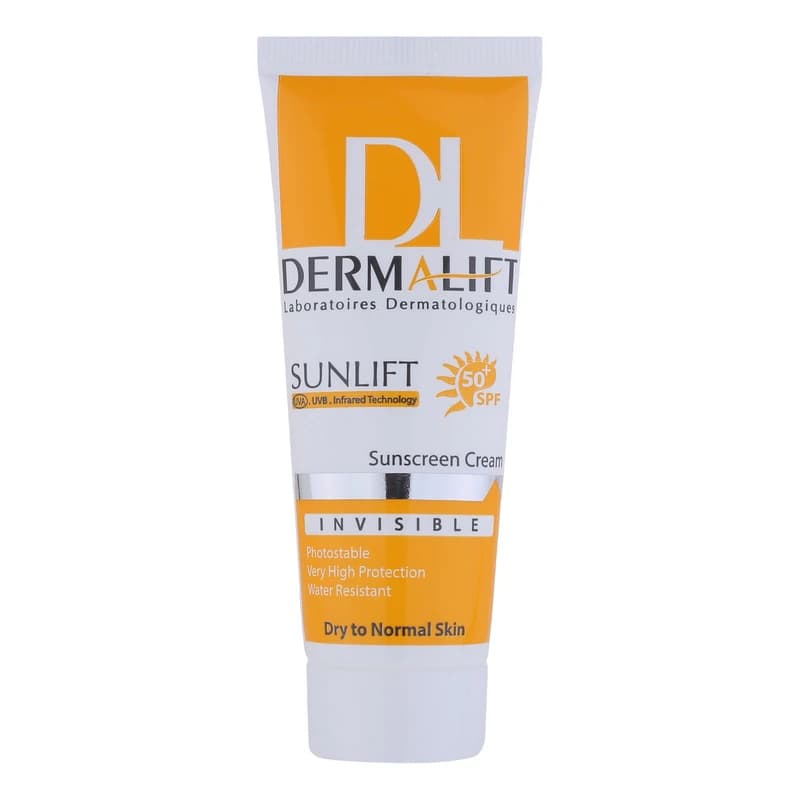 (بی رنگ) کرم ضد آفتاب درمالیفت با SPF50 مناسب پوست خشک و معمولی حجم 40 میلی — تصویر ۵
