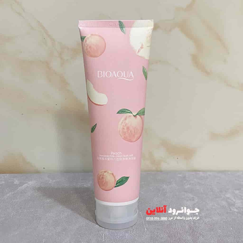 نمک بدن هلو بیوآکوا روشن کننده و نرمکننده حجم 250گرم