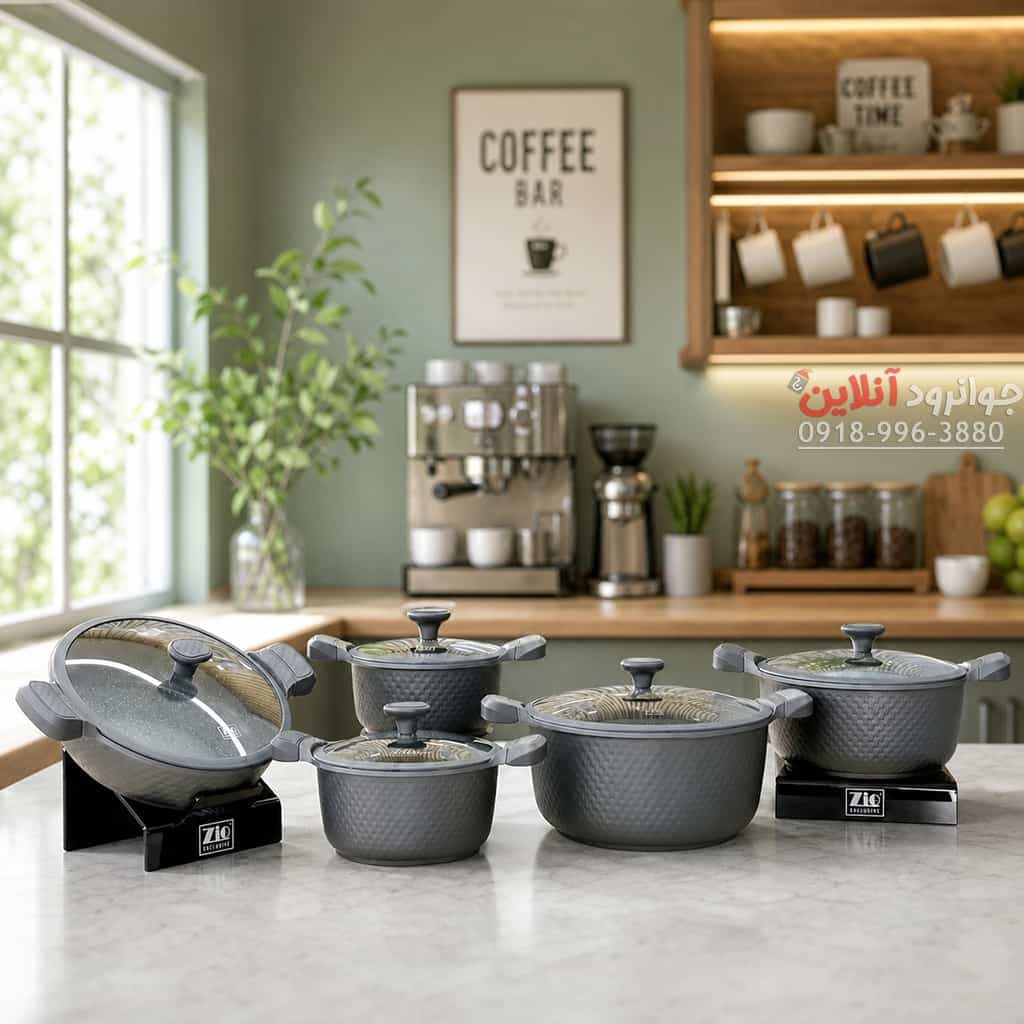 سرویس قابلمه زیو ZCS-8640 Zio Orchid Series گرانیت 10 پارچه — تصویر ۶