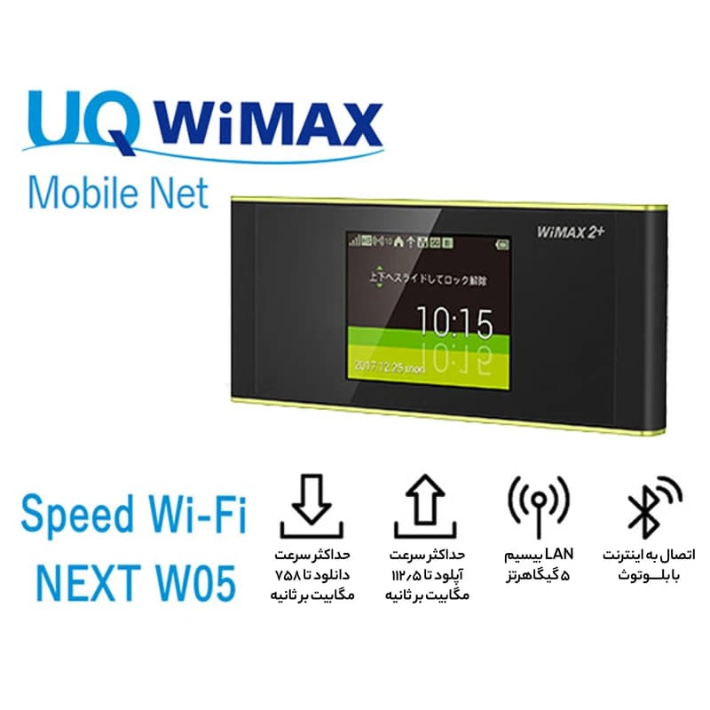 مودم 4.5G قابل حمل هوآوی مدل Speed WiFi Next W05 نسخه AQ (استوک) — تصویر ۴