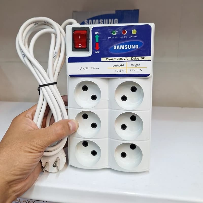محافظ برق تلوزیون 6 خانه سامسونگ با سیم 3متری — تصویر ۶