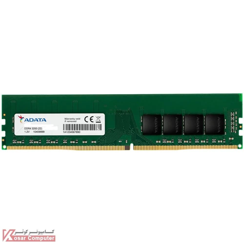 رم کامپیوتر ای دیتا تک کاناله مدل Premier فرکانس 3200 مگاهرتز DDR4 تایمینگ CL22 حافظه 16 گیگابایت — تصویر ۶