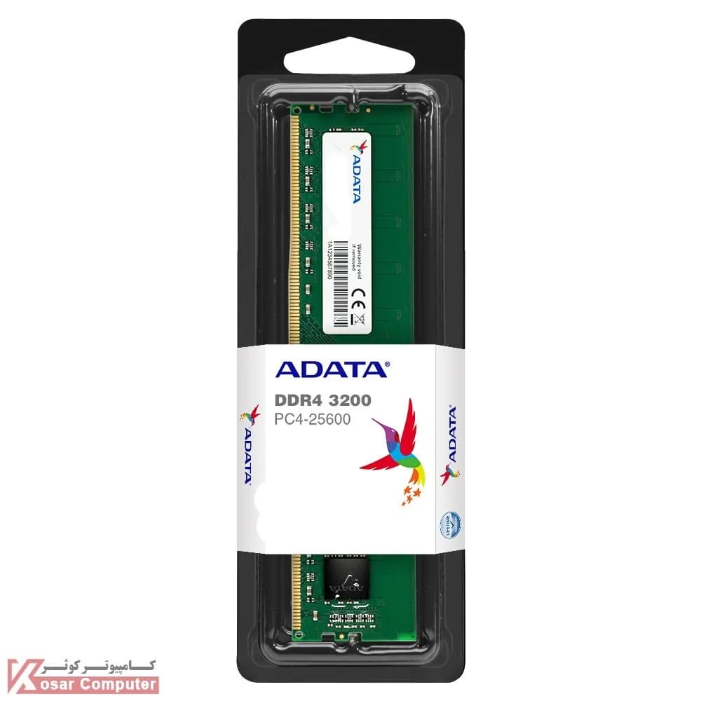 رم کامپیوتر ای دیتا تک کاناله مدل Premier فرکانس 3200 مگاهرتز DDR4 تایمینگ CL22 حافظه 16 گیگابایت — تصویر ۷
