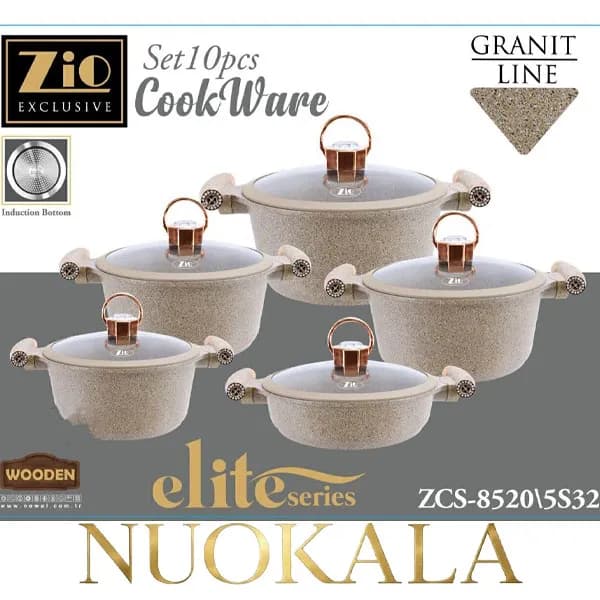 سرویس قابلمه گرانیتی 10 پارچه زیو مدل ZCS-8520 — تصویر ۸