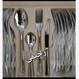 سرویس قاشق و چنگال 24نفره 93پارچه مارک یونیک المان تضمینی نقره ای دنا ناخنی (( پس کرایه)) — تصویر ۳