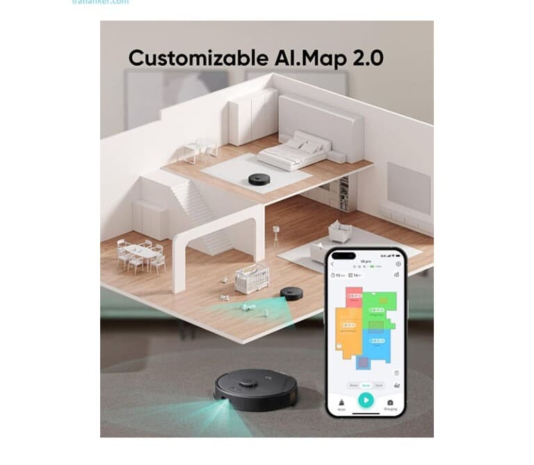 جارو رباتیک یوفی مدل Eufy Clean X8 Pro کد T2266 — تصویر ۸