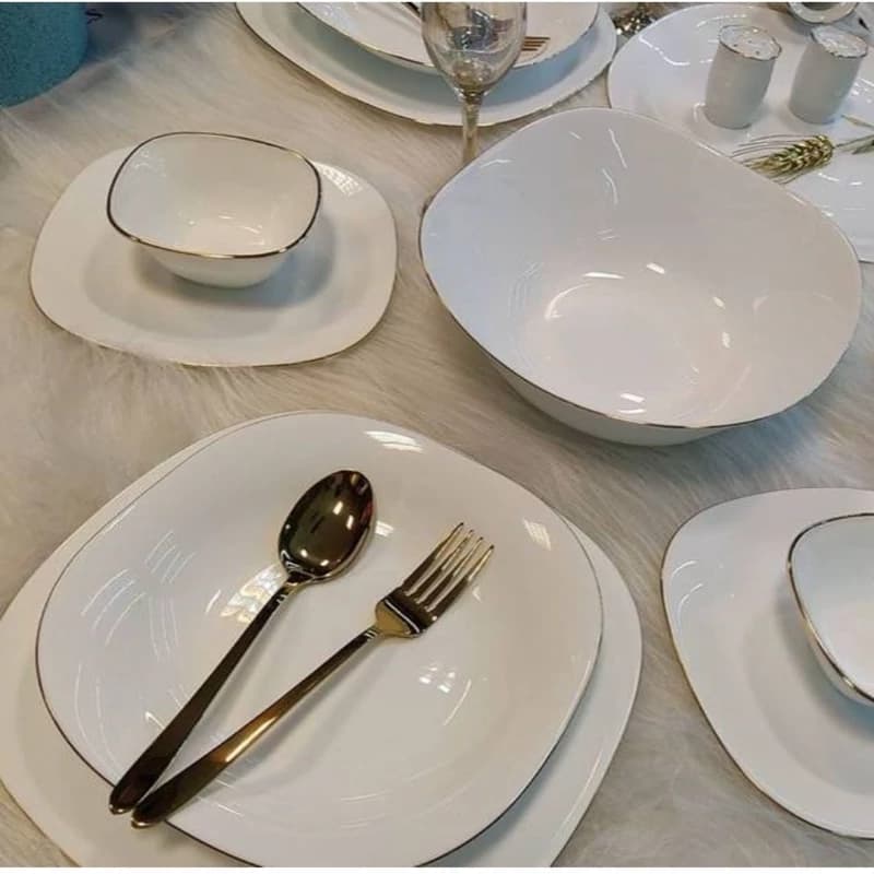 سرویس آرکوپال طرح لب طلا مربع — تصویر ۲