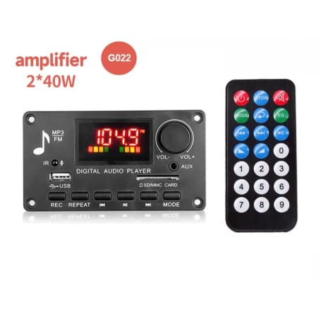 پخش کننده MP3 PLAYER پنلی بلوتوثی ولوم دار دارای آمپلی فایر 2X40W مدل KH-G022 — تصویر ۵