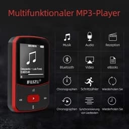 پخش کننده MP3 با حافظه 64 گیگابایت برند روئیزو (RUIZU) Clip MP3-Playerجدید — تصویر ۷