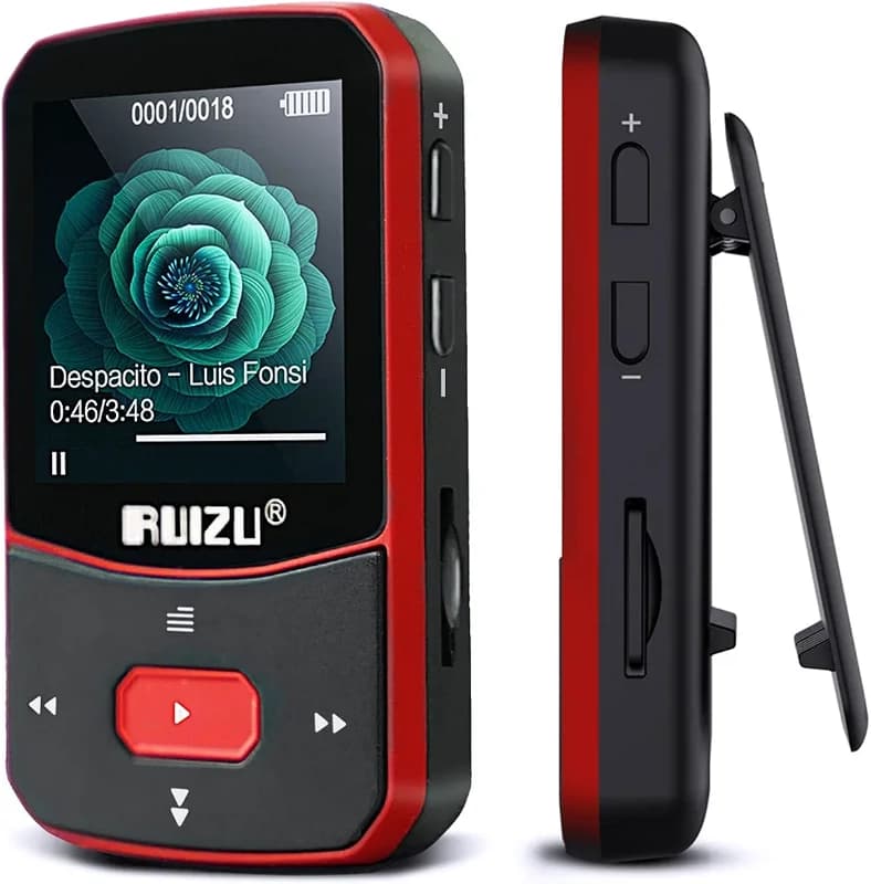پخش کننده MP3 با حافظه 64 گیگابایت برند روئیزو (RUIZU) Clip MP3-Playerجدید — تصویر ۲