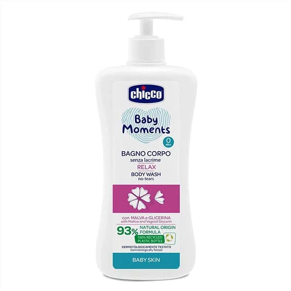 شامپو بدن کودک چیکو Chicco حاوی عصاره گل ختمی حجم 500 میلی