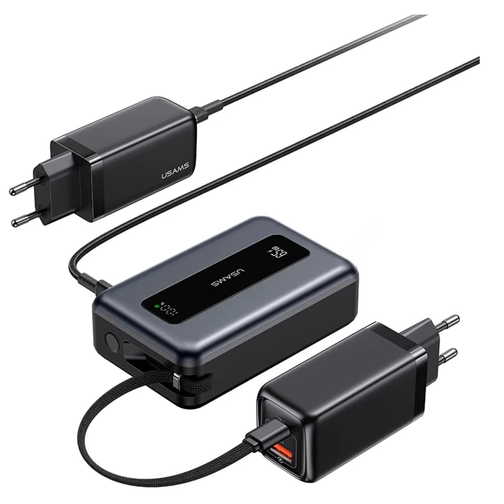 پاور بانک یوسمز مدل US-CD243 با ظرفیت 20000 میلی آمپر ساعت — تصویر ۴