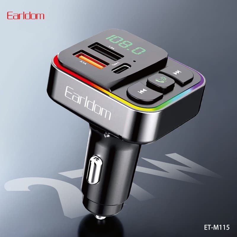 پخش کننده اف ام و شارژر فندکی خودرو ارلدام مدل M115 — تصویر ۳