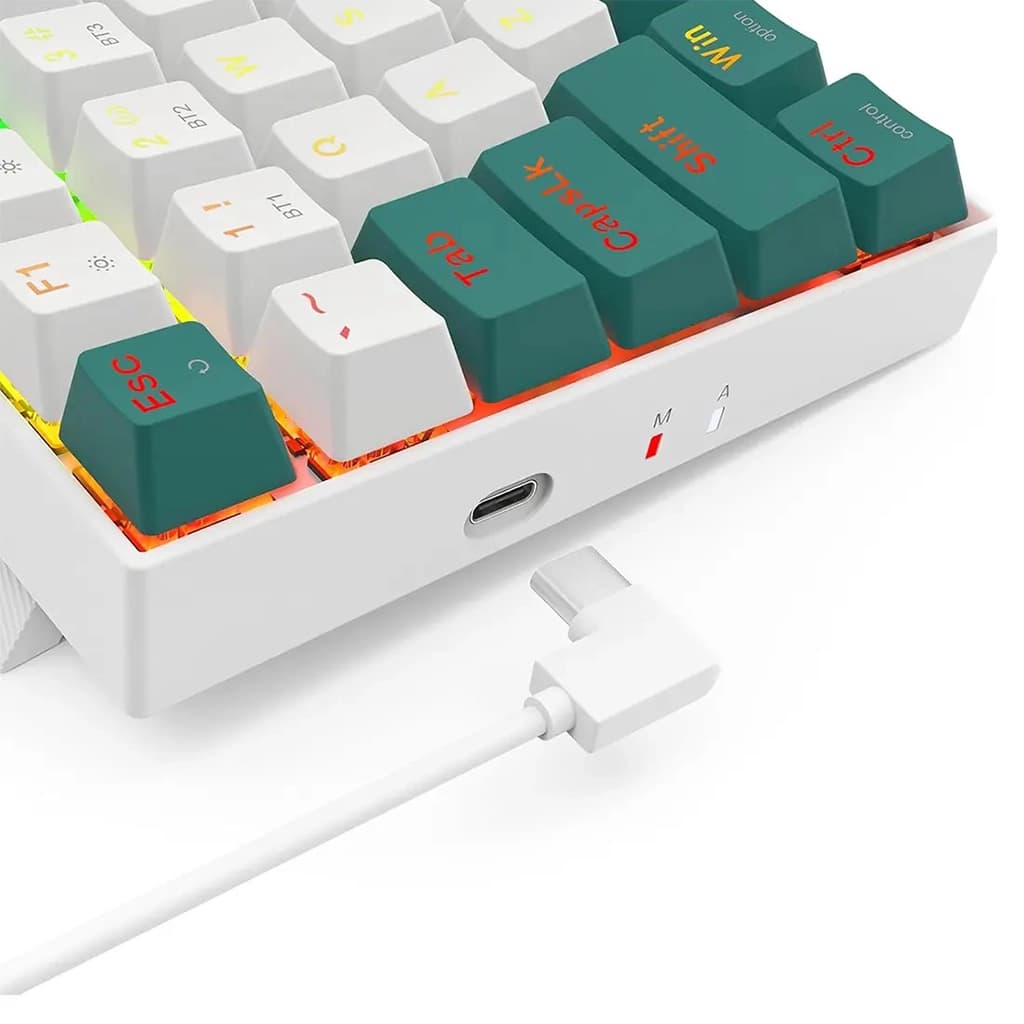 کیبورد گیمینگ بی سیم ردراگون مدل REDRAGON K678 WG PRO رنگ سفید | دنیا کامپیوتر — تصویر ۶