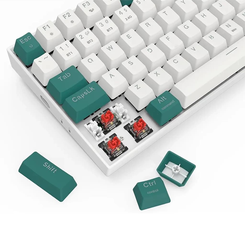 کیبورد گیمینگ بی سیم ردراگون مدل REDRAGON K678 WG PRO رنگ سفید | دنیا کامپیوتر — تصویر ۵
