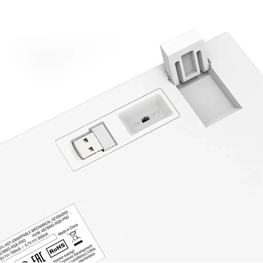 کیبورد گیمینگ بی سیم ردراگون مدل REDRAGON K678 WG PRO رنگ سفید | دنیا کامپیوتر — تصویر ۸