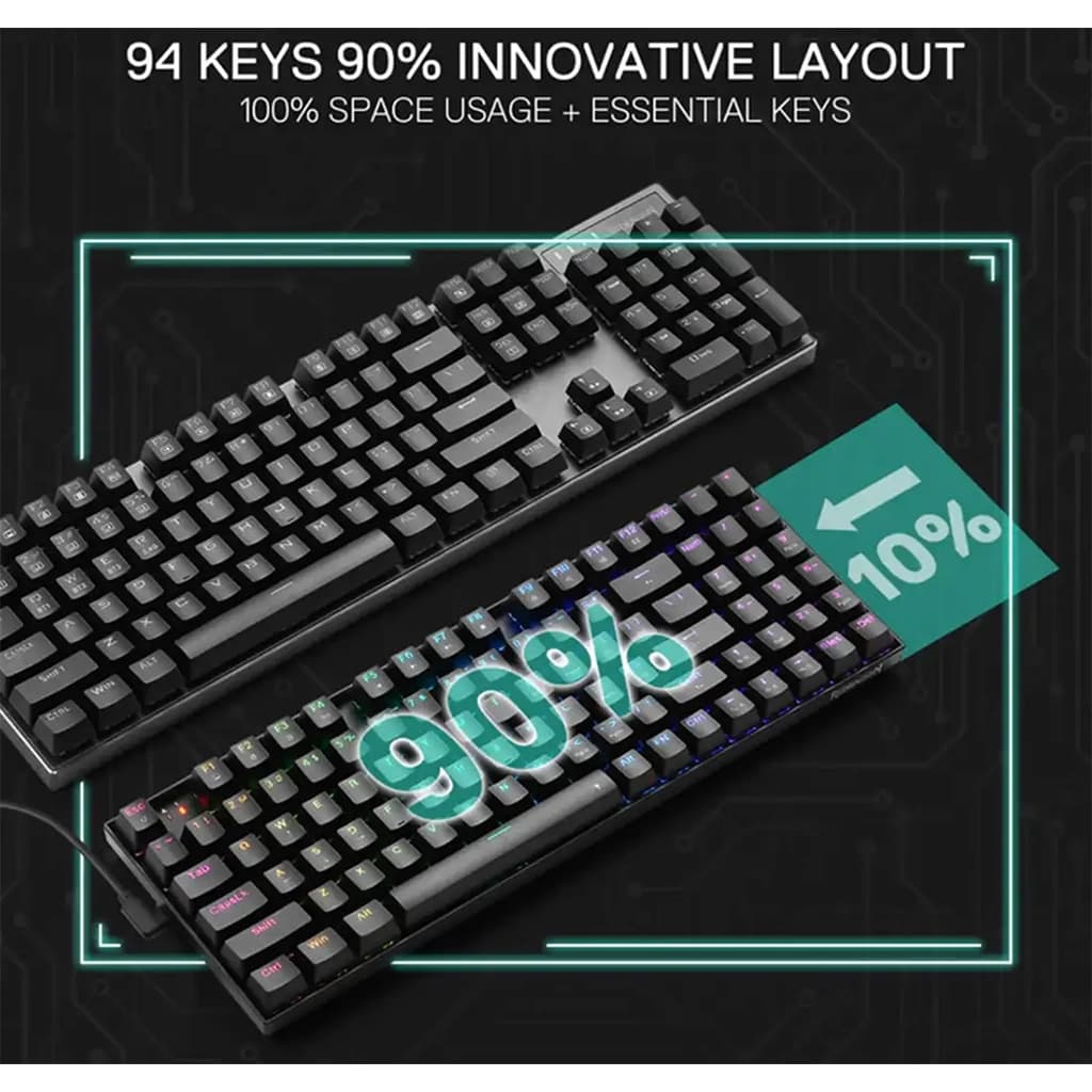 کیبورد گیمینگ ردراگون مدل REDRAGON GHOSTBLADE K735 RGB رنگ مشکی | دنیا کامپیوتر — تصویر ۷