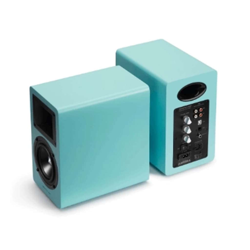 اسپیکر دسکتاپ ادیفایر مدل EDIFIER AIR PULSE STYLING WOOD A80 رنگ آبی | دنیا کامپیوتر — تصویر ۳
