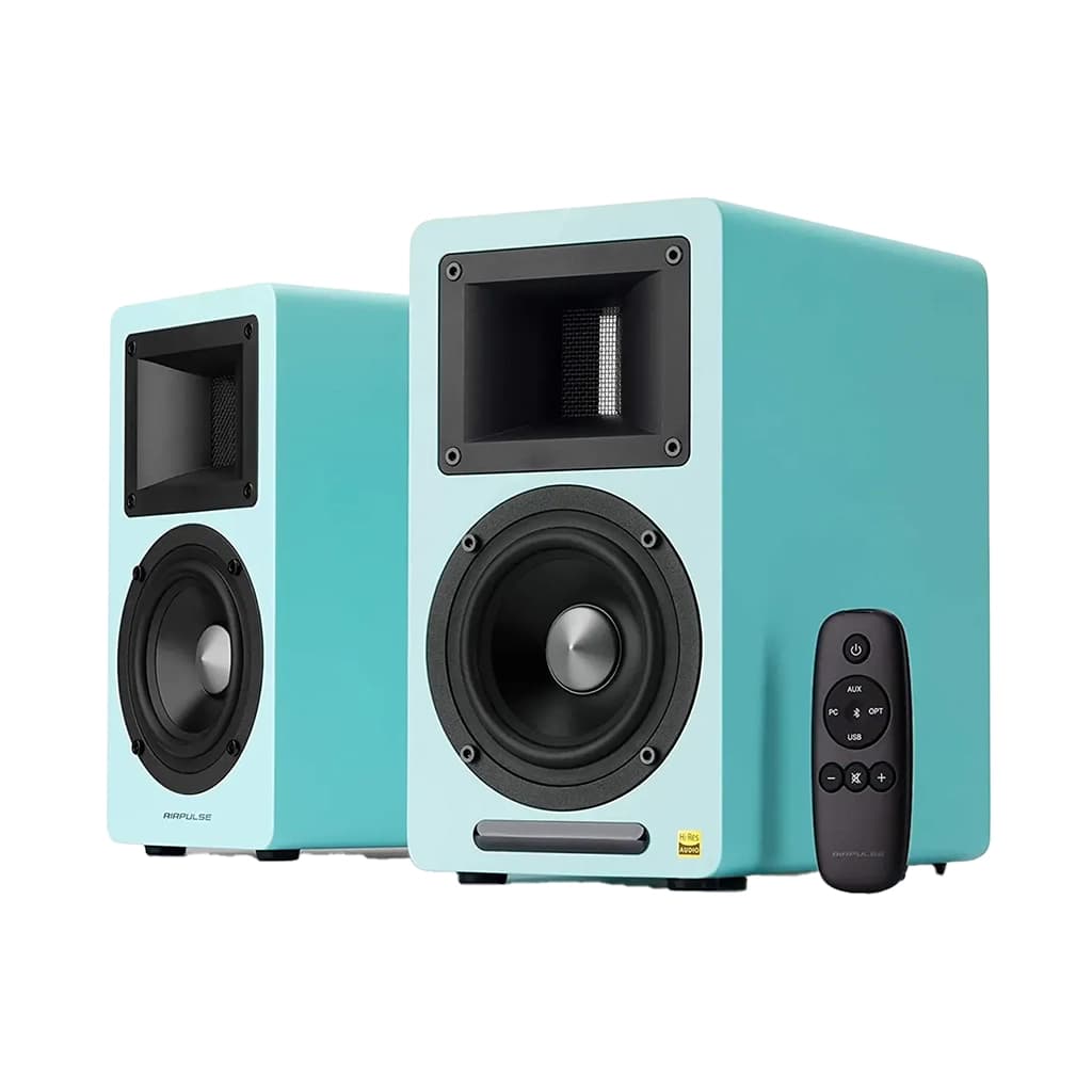 اسپیکر دسکتاپ ادیفایر مدل EDIFIER AIR PULSE STYLING WOOD A80 رنگ آبی | دنیا کامپیوتر — تصویر ۵