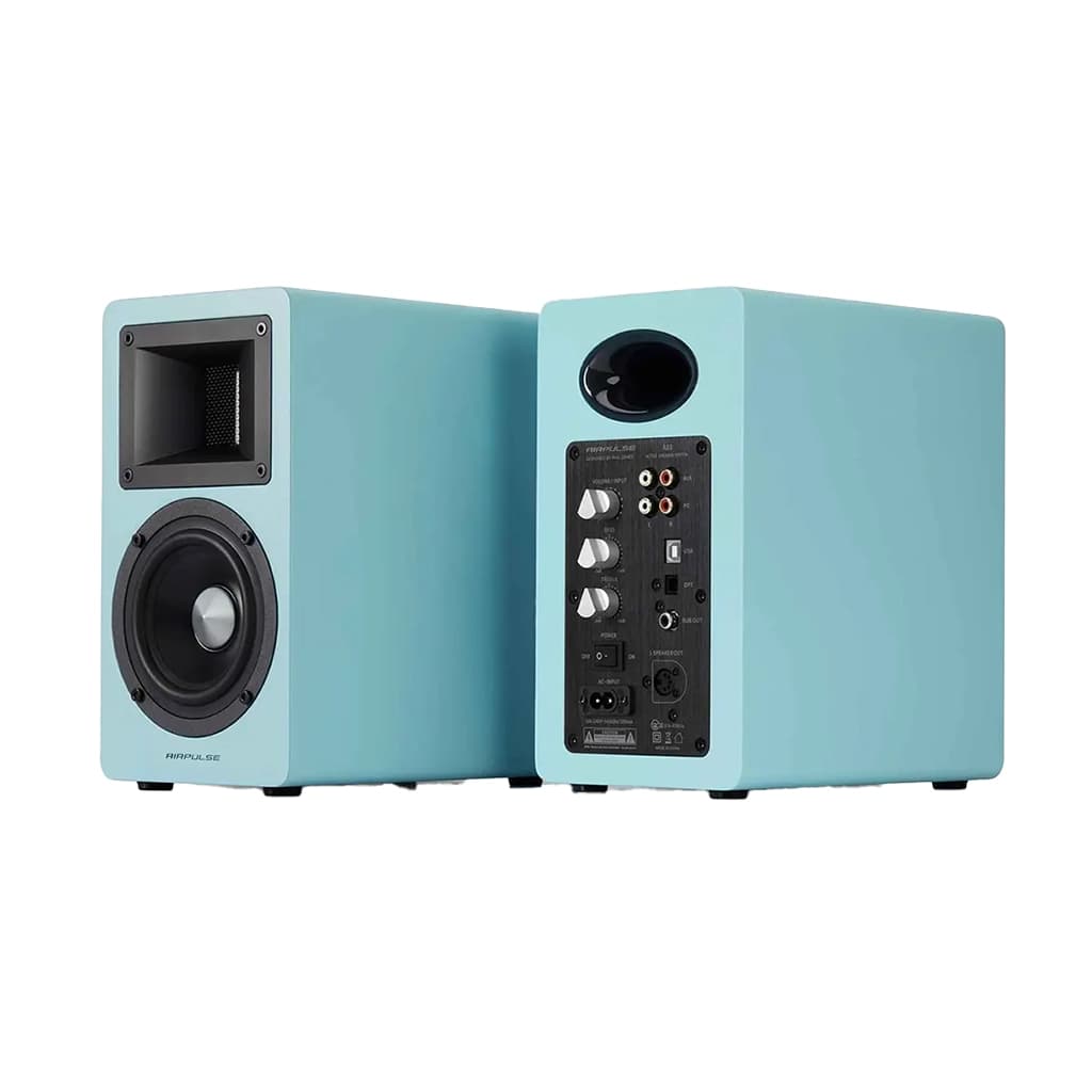 اسپیکر دسکتاپ ادیفایر مدل EDIFIER AIR PULSE STYLING WOOD A80 رنگ آبی | دنیا کامپیوتر