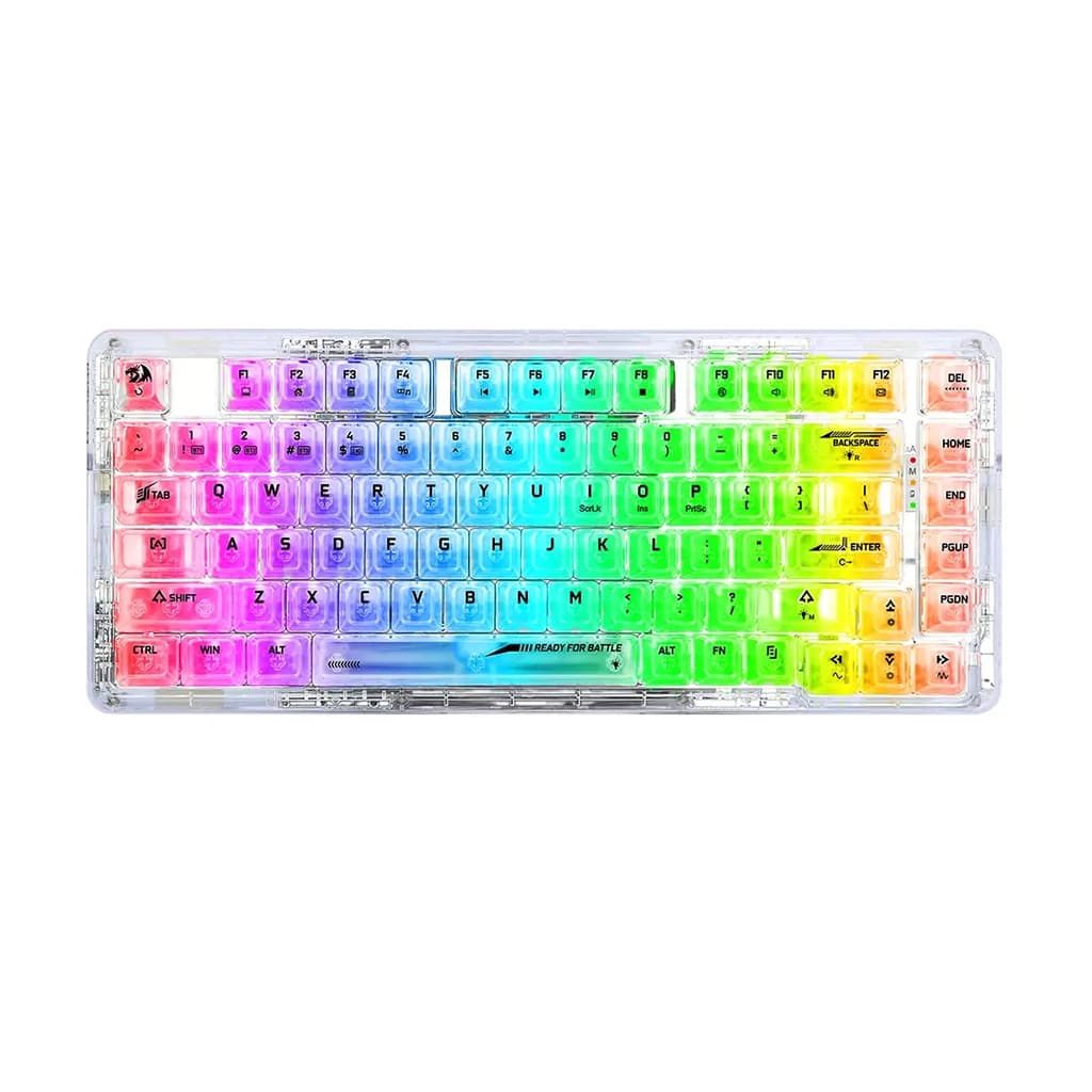کیبورد گیمینگ بی‌سیم ردراگون مدل REDRAGON ELF PRO K649CT RGB رنگ سفید | دنیا کامپیوتر