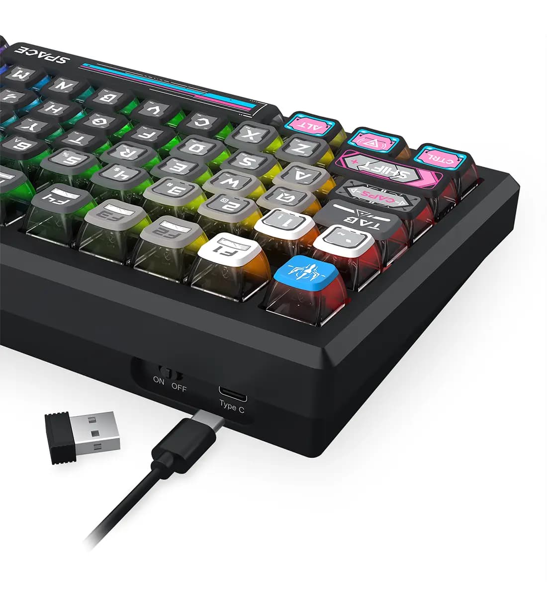 کیبورد بی سیم گیمینگ ردراگون مدل REDRAGON K732MC RGB PRO رنگ مشکی | دنیا کامپیوتر — تصویر ۱۱