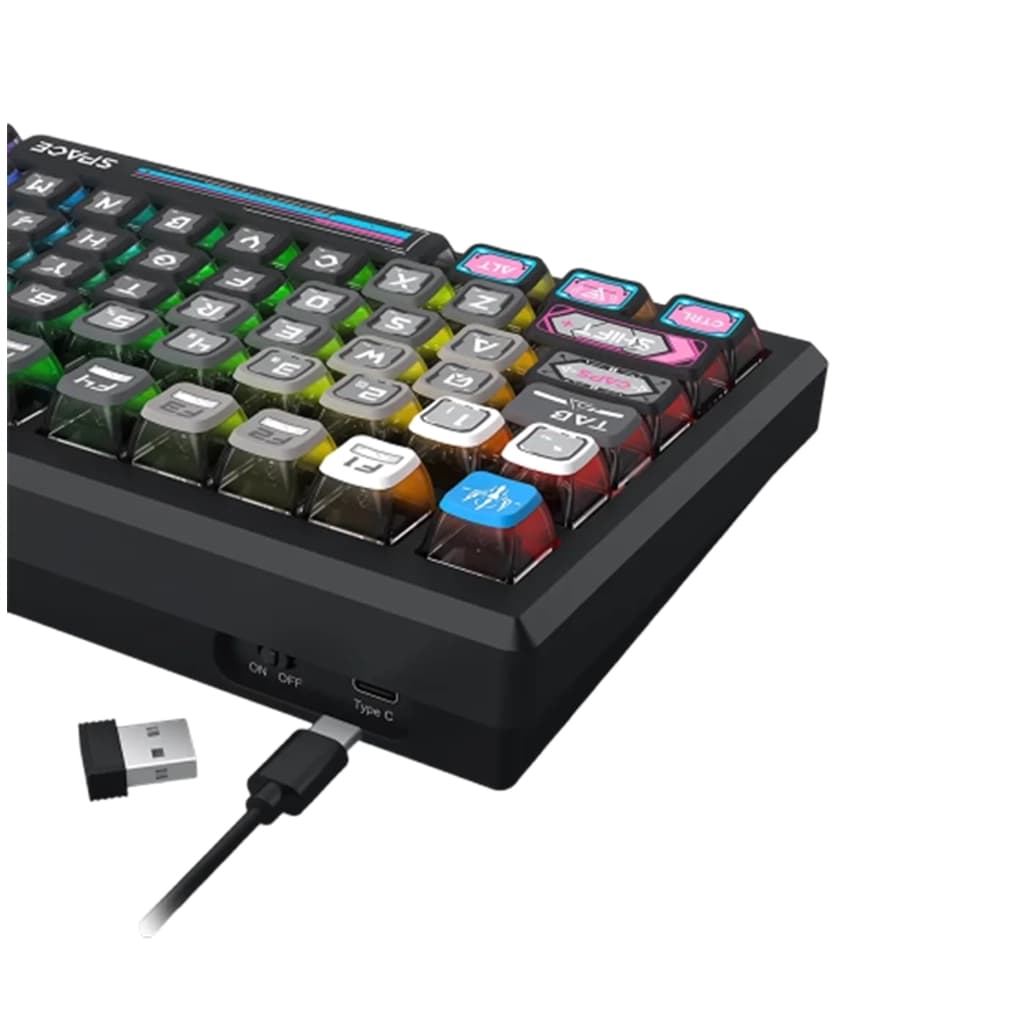 کیبورد بی سیم گیمینگ ردراگون مدل REDRAGON K732MC RGB PRO رنگ مشکی | دنیا کامپیوتر — تصویر ۷